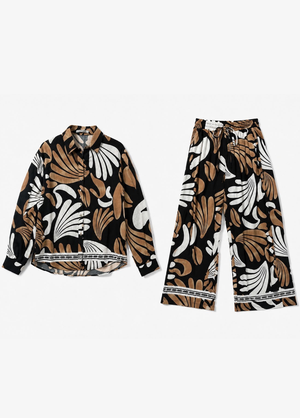 CONJUNTO MACIO ESTAMPADO PRETO - ALIBY