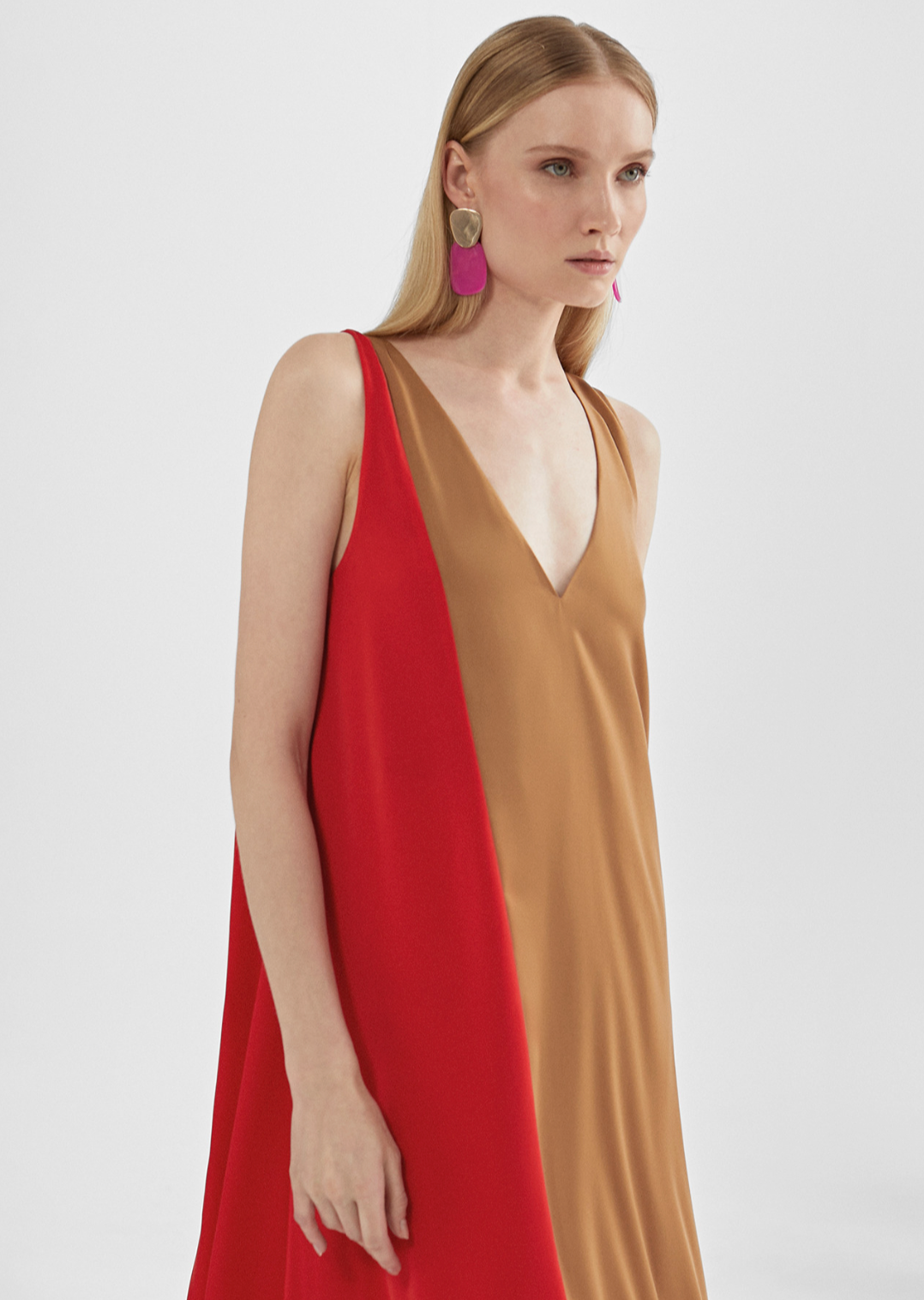 VESTIDO MIDI BICOLOR - LOLA CASADEMUNT