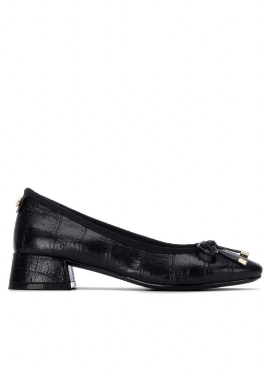 SAPATO TIPO PELE DE CROCODILO COM SALTO BAIXO - XTI SHOES