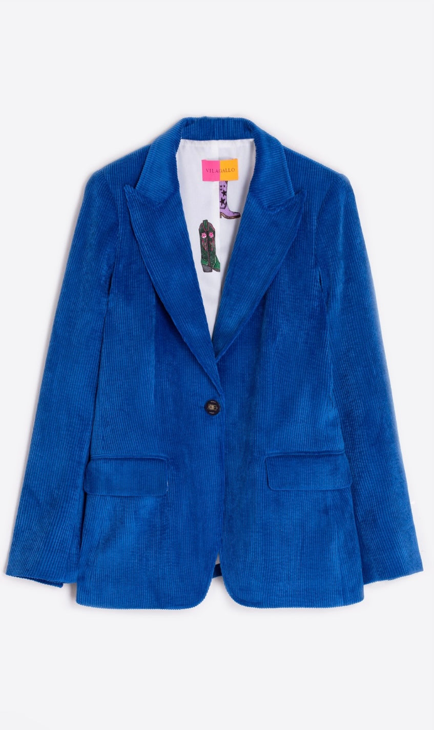 BLAZER AZUL VELUDO - VILAGALLO