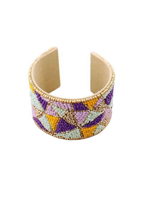 PULSEIRA COM MOSAICO DE MISSANGAS COLORIDA - ALIBY