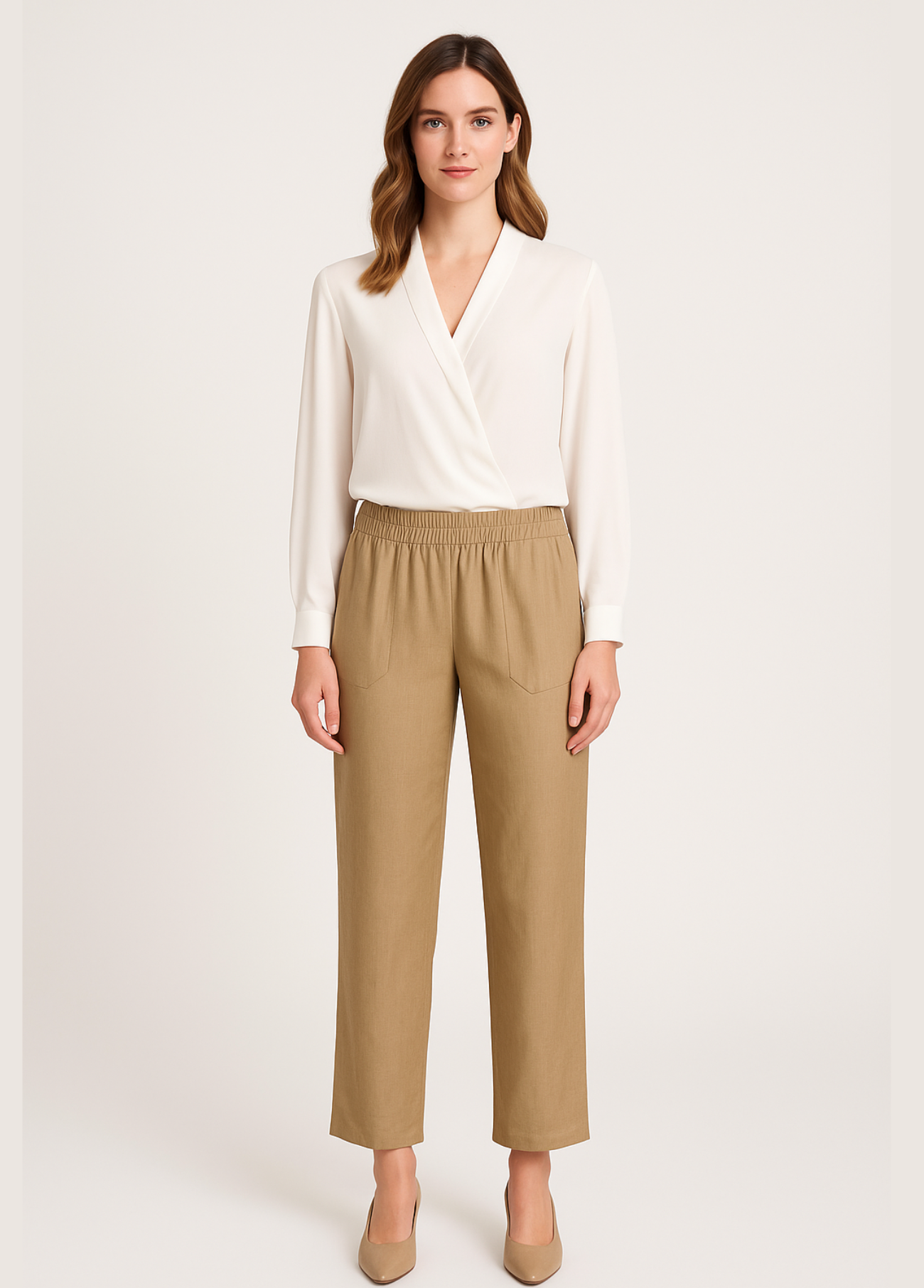 CALÇAS FLUÍDAS EM LINHO - BÁRBARA LEBEK