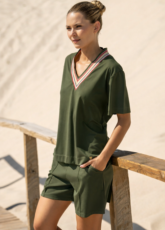 T-SHIRT CONJUNTO DECOTE EM V - SCUSI