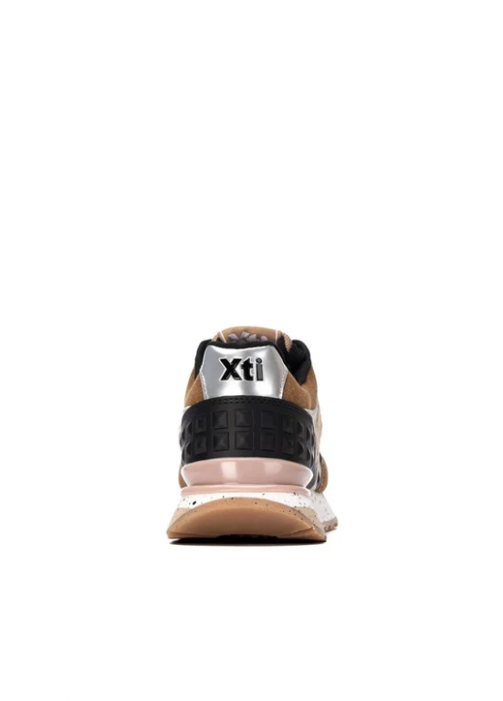 TÉNIS BEGE COM CAST/PRETO, PÊLO E TEXTURAS - XTI SHOES