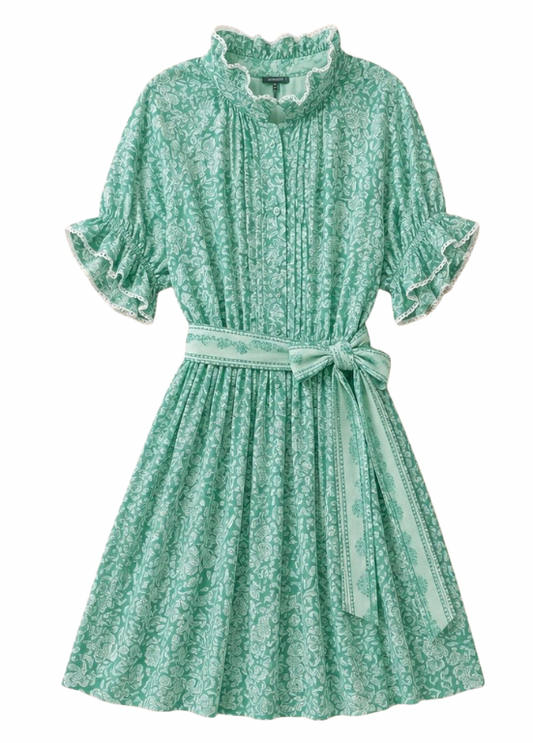 VESTIDO CURTO FLORIDO - ALIBY