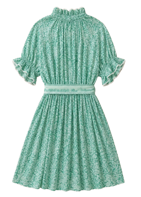 VESTIDO CURTO FLORIDO - ALIBY