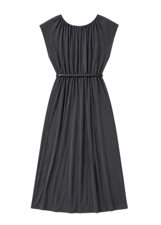VESTIDO COMPRIDO COM CINTO - ALIBY