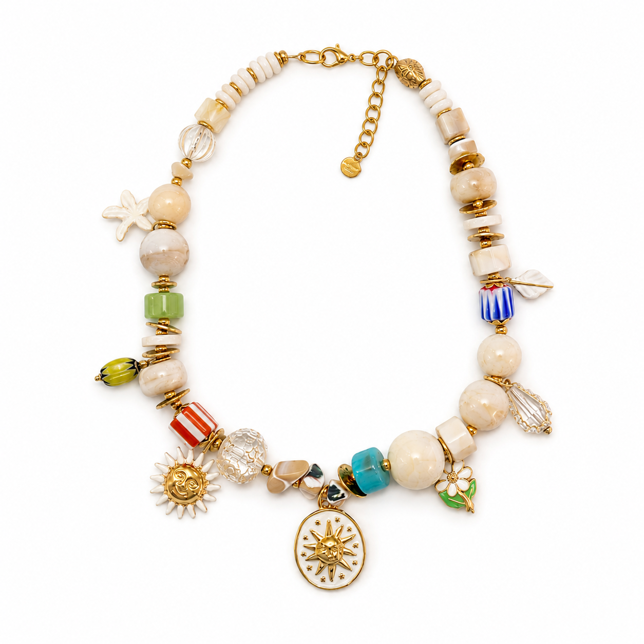 COLAR PEDRARIA MULTICOLOR - ALIBY