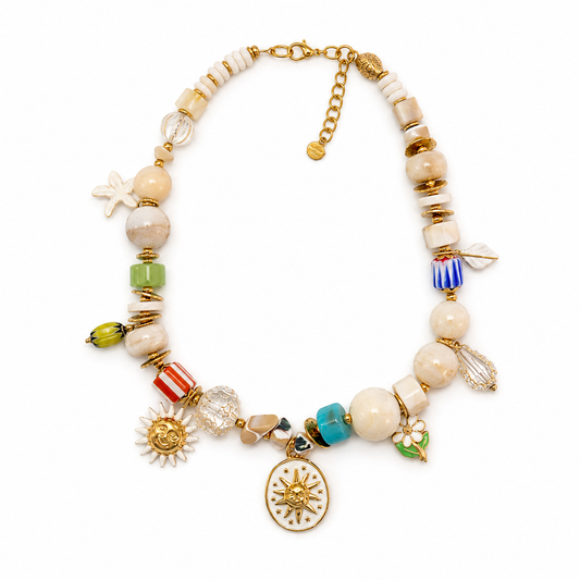 COLAR PEDRARIA MULTICOLOR - ALIBY