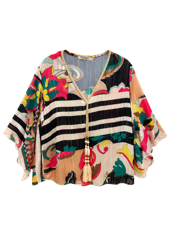 BLUSA COM ESTAMPADO FLORAL - ALIBY