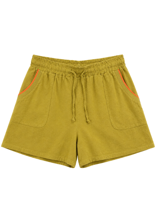 CALÇÕES DE LINHO COM DETALHE NÉON- ALIBY