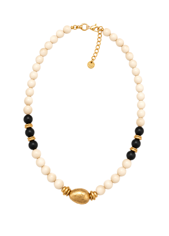 COLAR DE MISSANGAS COM DETALHE DOURADO - ALIBY