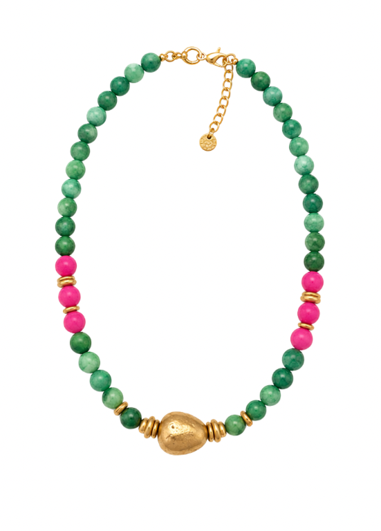 COLAR DE MISSANGAS COM DETALHE DOURADO - ALIBY