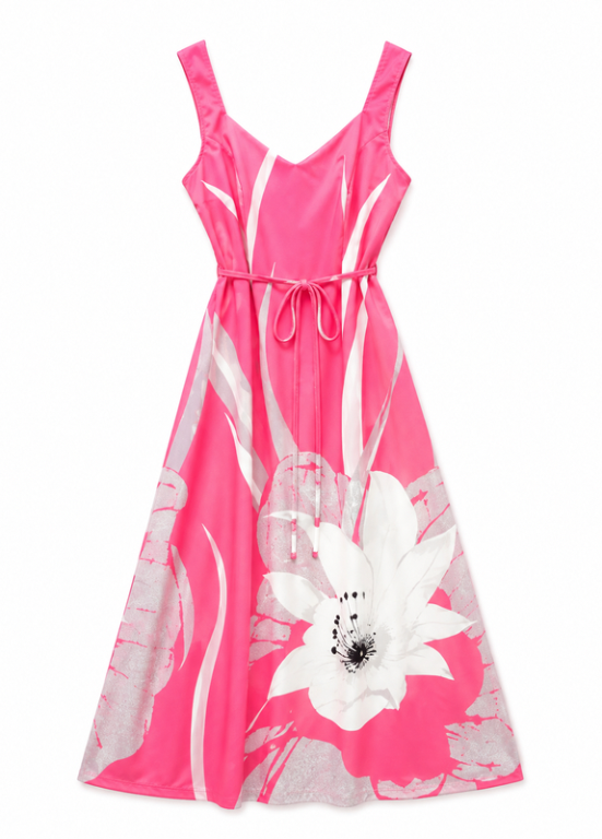 VESTIDO MAXI COM ESTAMPADO FLORAL - ALIBY