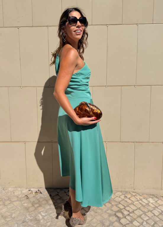 VESTIDO MIDI DE CORTE FLUIDO - ALIBY