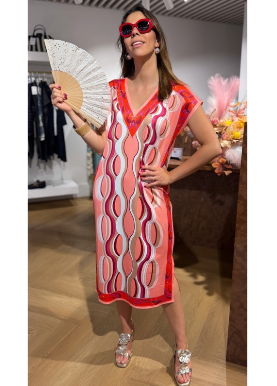 VESTIDO MALHA FRIA COM ONDAS - ALIBY