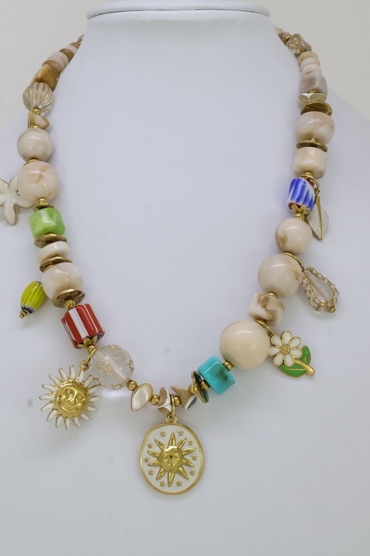 COLAR PEDRARIA MULTICOLOR - ALIBY