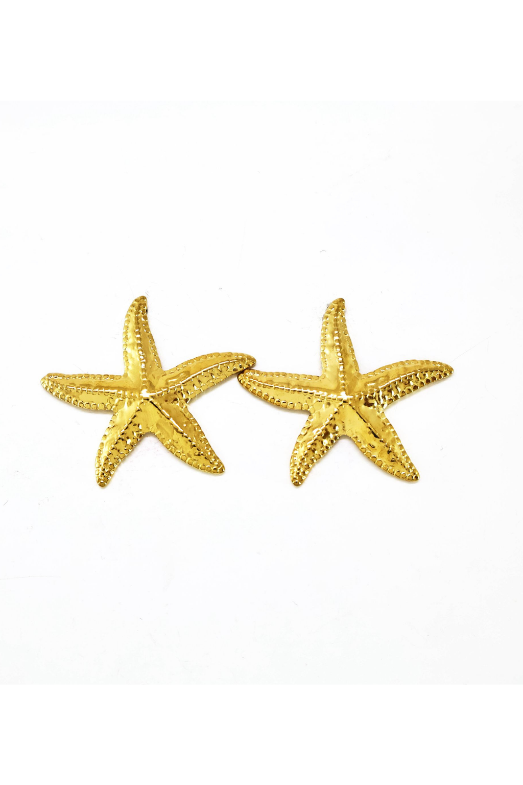 BRINCOS DOURADOS EM FORMA DE ESTRELA DO MAR - ALIBY