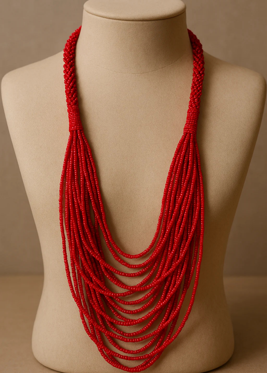 COLAR MISSANGAS VERMELHO - ALIBY