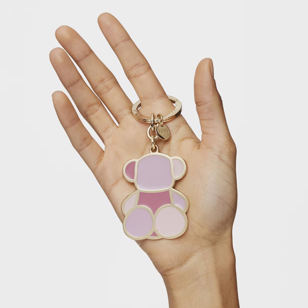 PORTA-CHAVES ROSA BEAR FACETED - TOUS