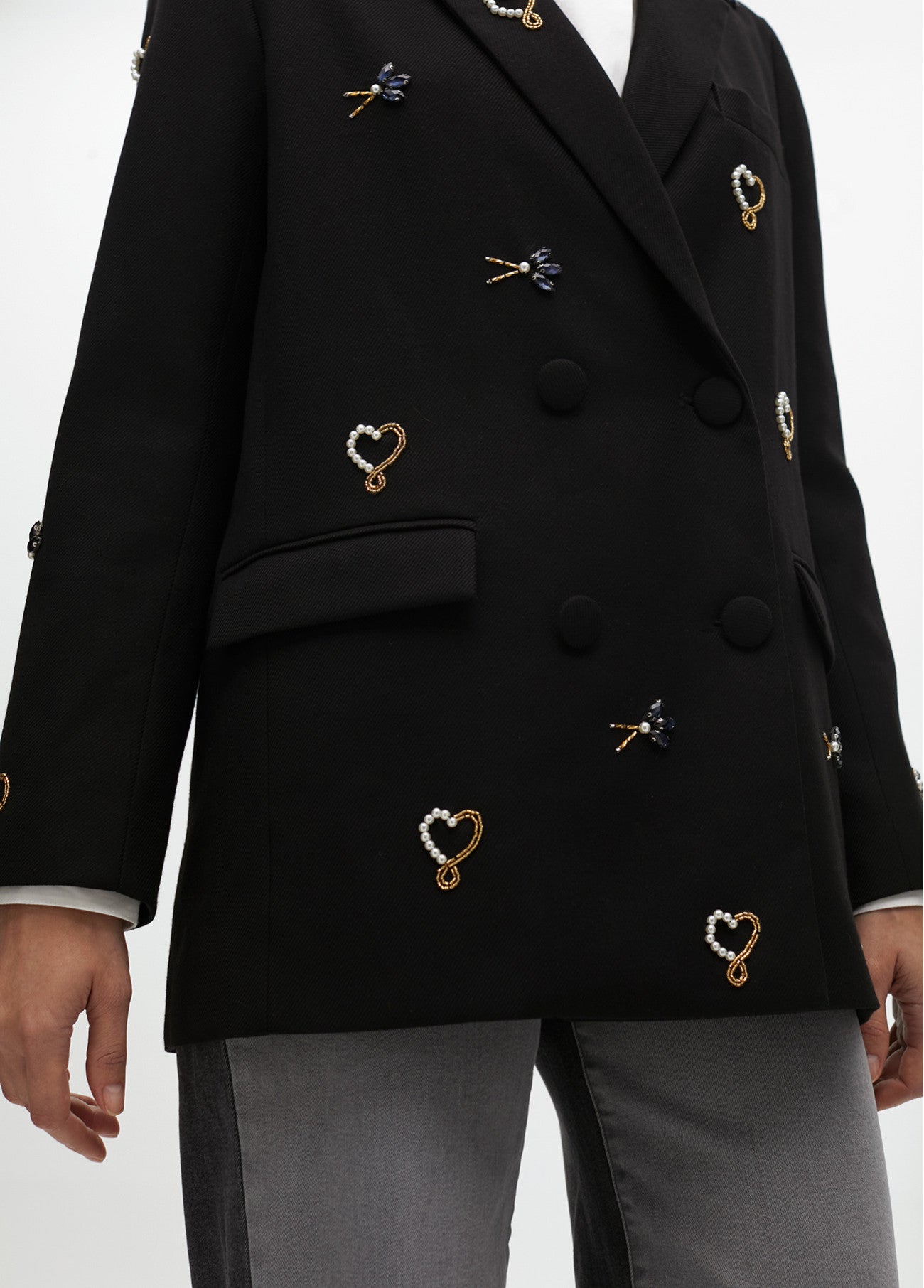 BLAZER BORDADO COM DETALHES DE JÓIAS - LOLA CASADEMUNT