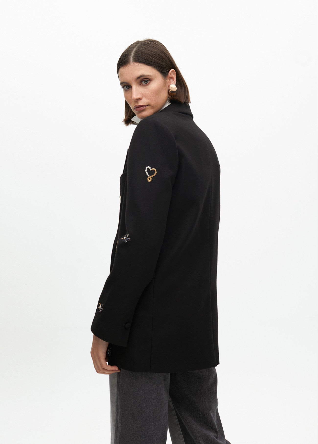 BLAZER BORDADO COM DETALHES DE JÓIAS - LOLA CASADEMUNT