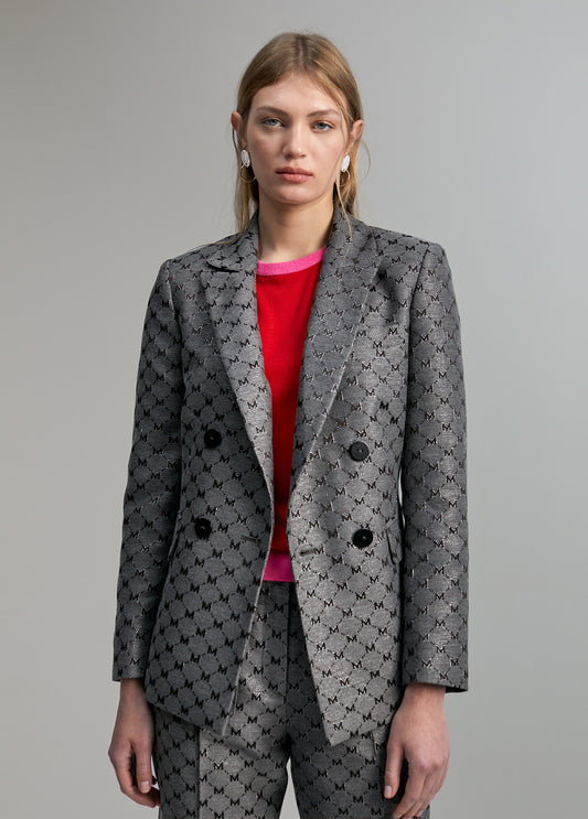 BLAZER JACQUARD COM MONOGRAMA - LOLA CASADEMUNT