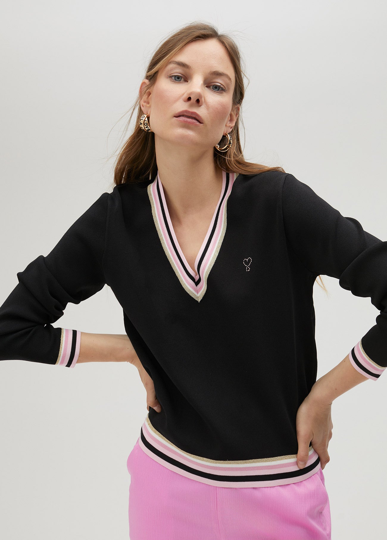 CAMISOLA COM PORMENOR COLORIDO - LOLA CASADEMUNT