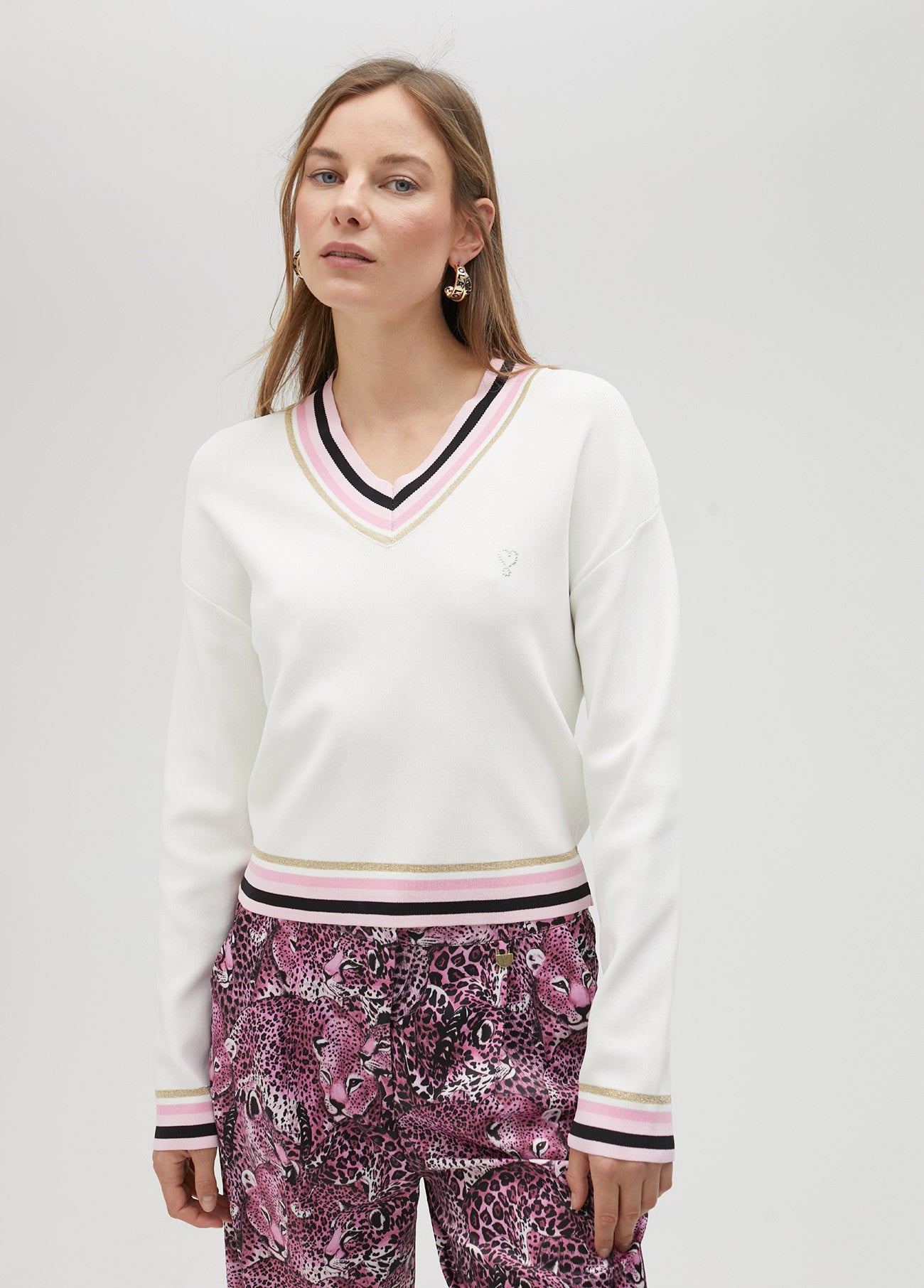 CAMISOLA COM PORMENOR COLORIDO - LOLA CASADEMUNT