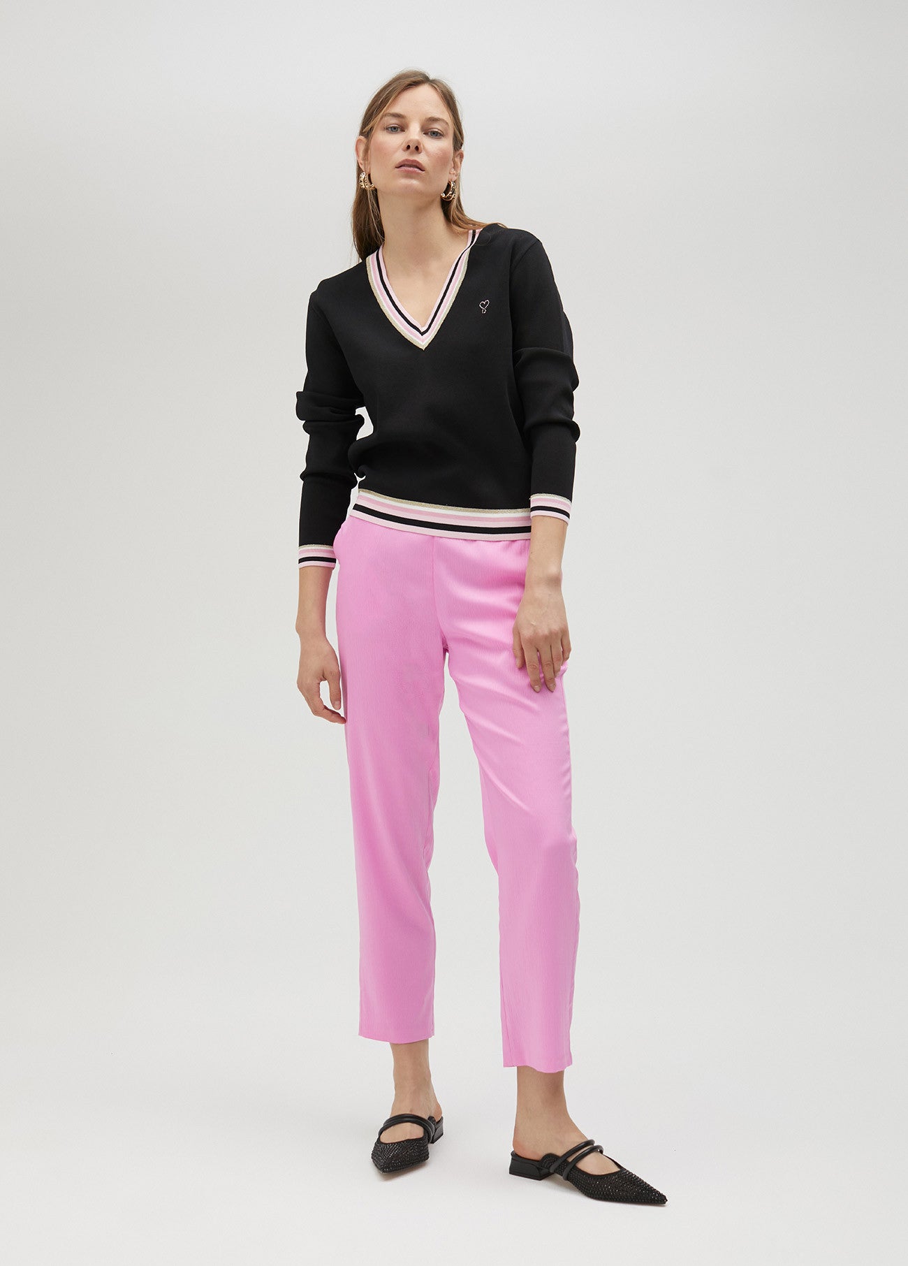 CAMISOLA COM PORMENOR COLORIDO - LOLA CASADEMUNT