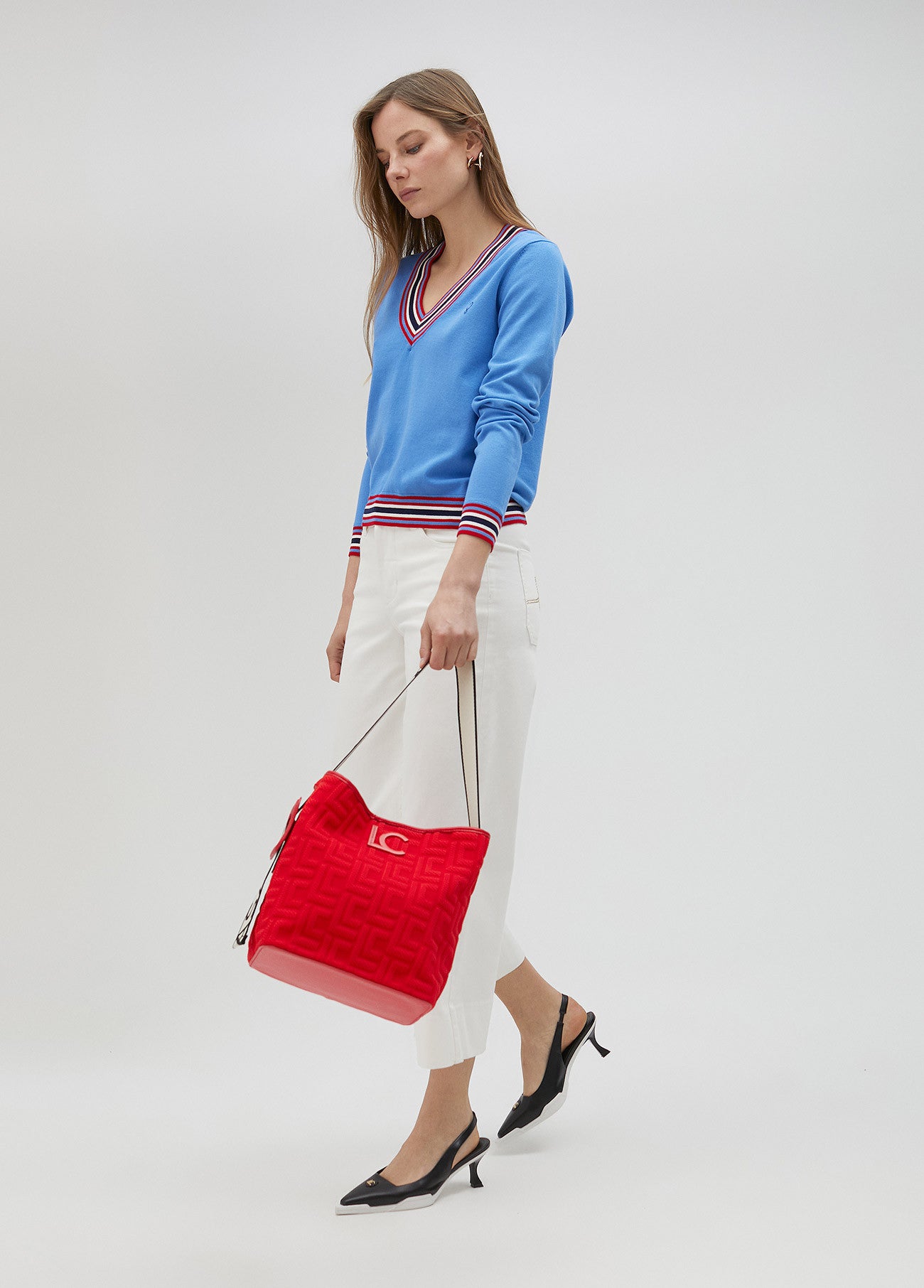 CAMISOLA COM PORMENOR COLORIDO - LOLA CASADEMUNT
