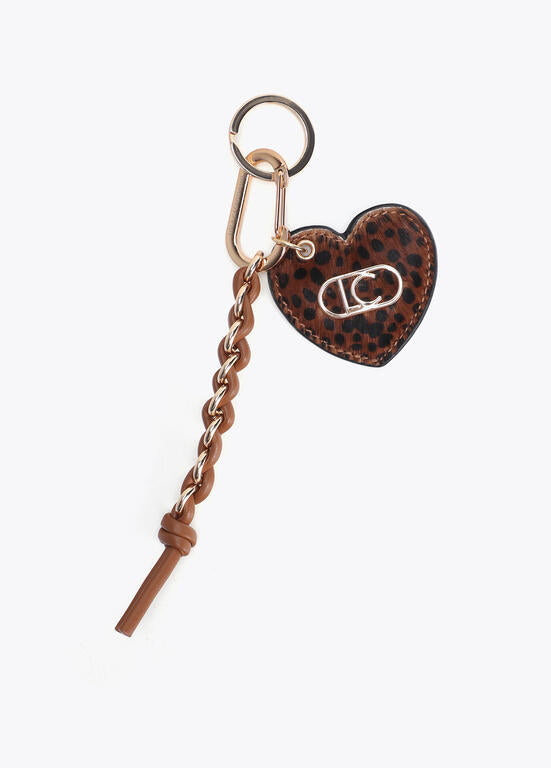 PORTA CHAVES CORAÇÃO COM ANIMAL PRINT LC - LOLA CASADEMUNT