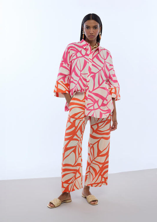 CALÇAS FLUÍDAS ESTAMPADAS - LOLA CASADEMUNT