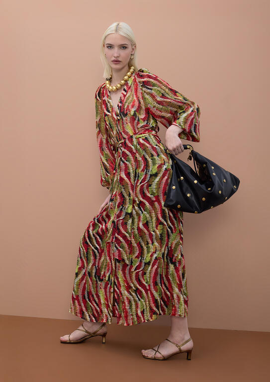 VESTIDO MIDI ESTAMPADO MULTICOLOR - LOLA CASADEMUNT BY MAITE