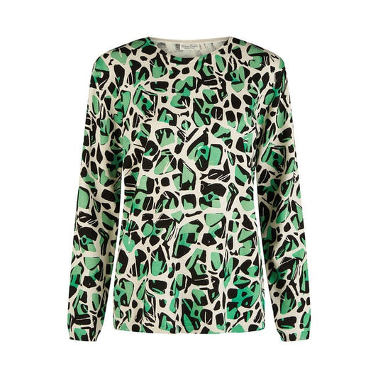 BLUSA MANGA COMPRIDA ESTAMPADO VERDE - BARBARA LEBEK