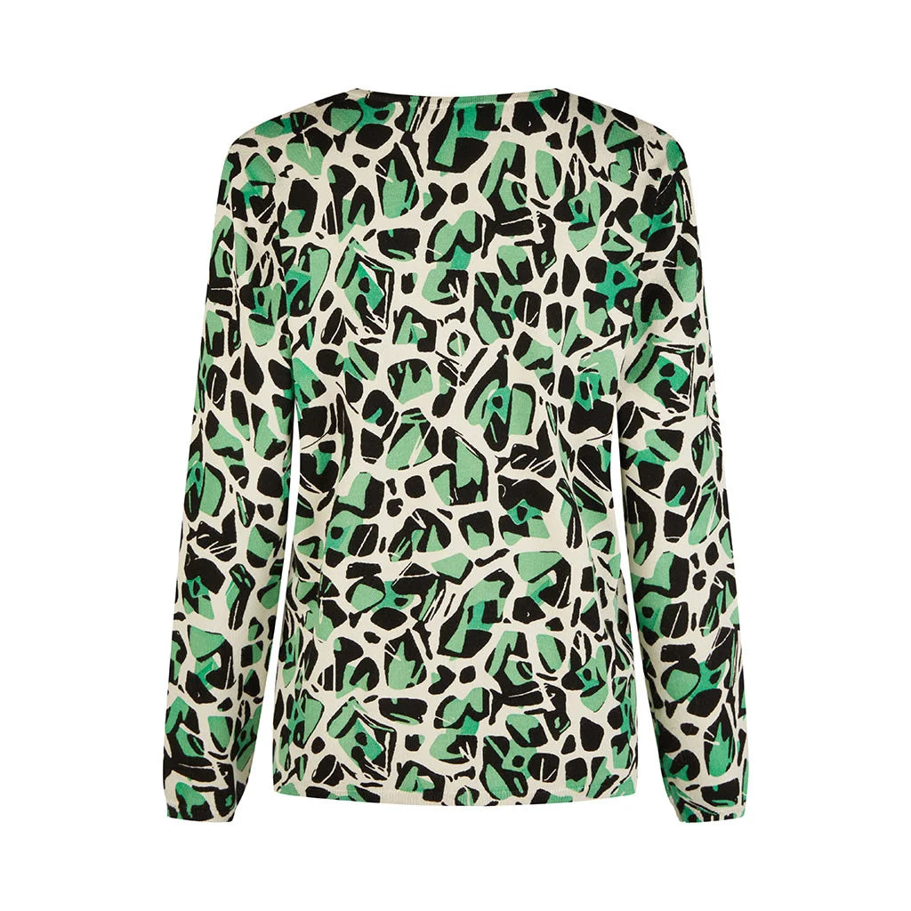 BLUSA MANGA COMPRIDA ESTAMPADO VERDE - BARBARA LEBEK