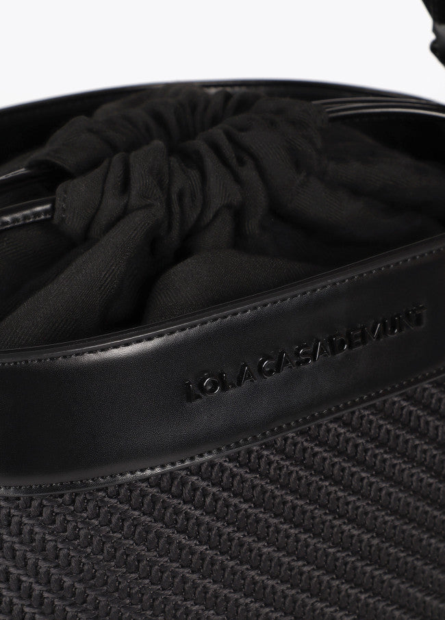 BOLSA BOHO COMBINADA EM TECIDO E EFEITO COURO - LOLA CASADEMUNT