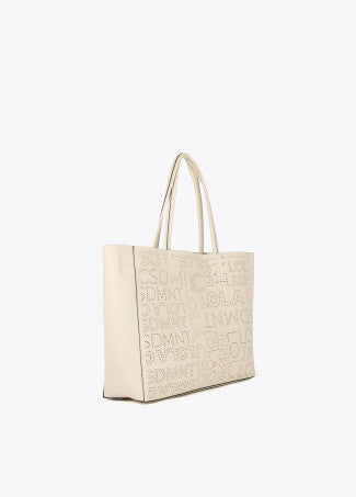 TOTE BAG COM LOGÓTIPO PERFURADO - LOLA CASADEMUNT