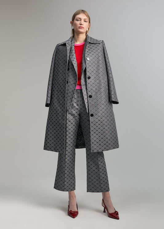 TRENCH JACQUARD COM MONOGRAMA - LOLA CASADEMUNT