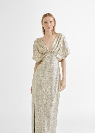 VESTIDO COMPRIDO DOURADO - LOLA CASADEMUNT