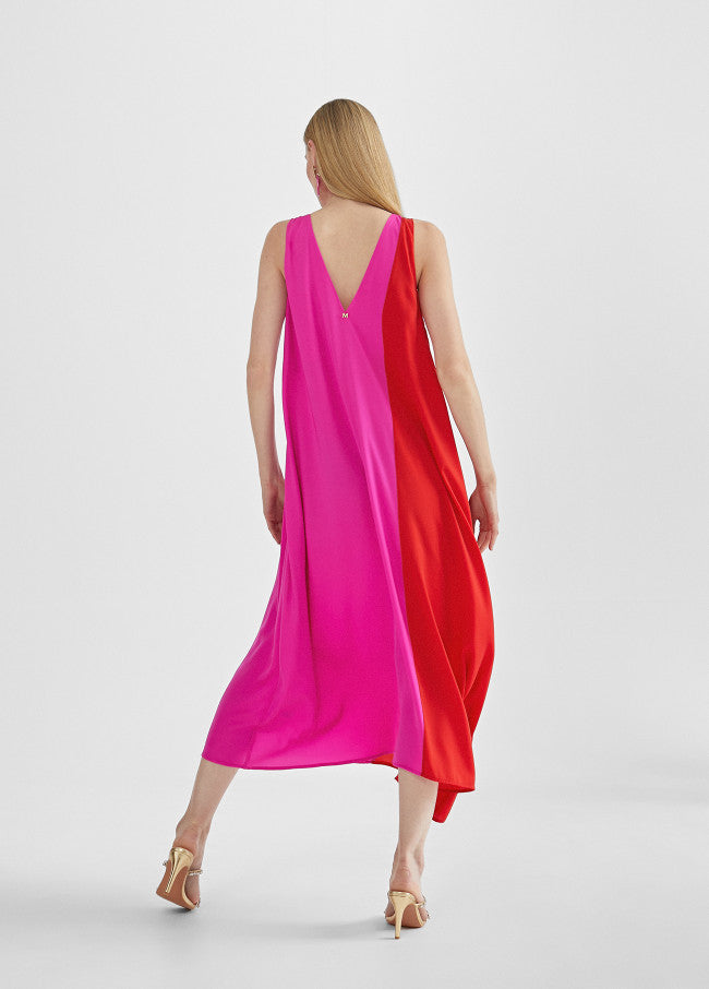 VESTIDO MIDI BICOLOR - LOLA CASADEMUNT