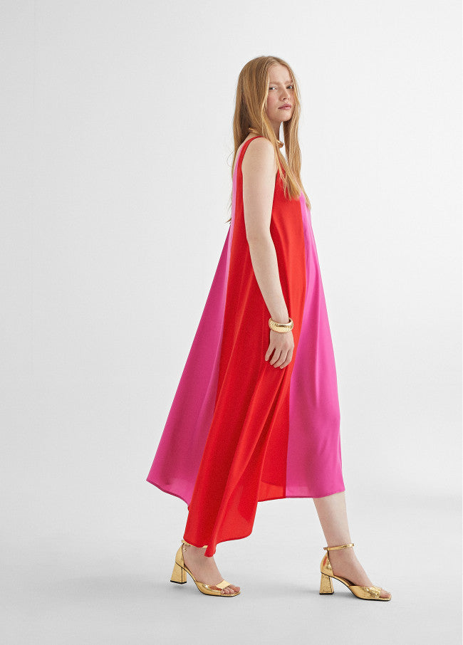 VESTIDO MIDI BICOLOR - LOLA CASADEMUNT